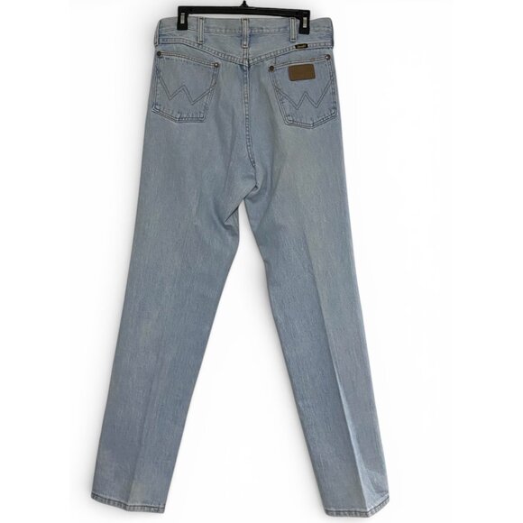 Wrangler Men’s Vintage Straight Leg Jeans 32x34 Light Blue - Picture 2 of 15